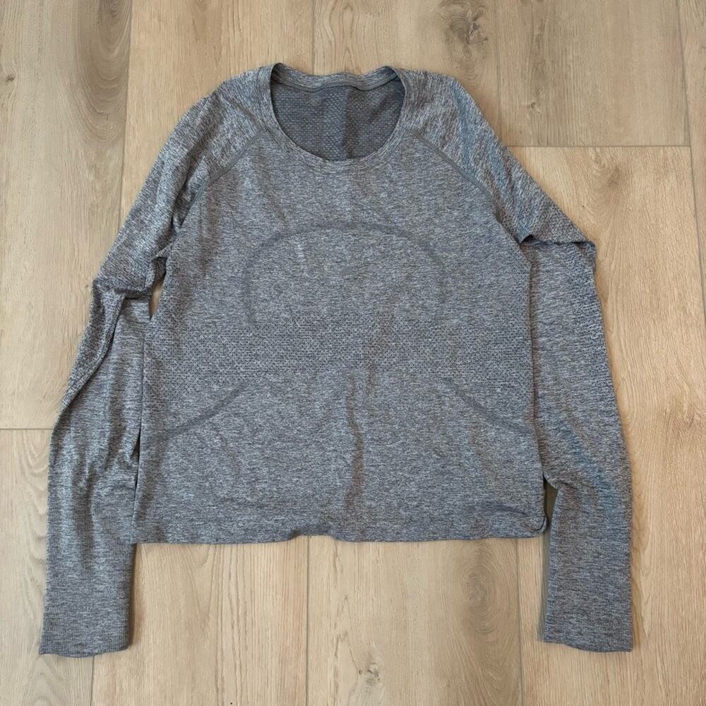 Lululemon Swiftly Tech Long Sleeve Gray Race Length 10